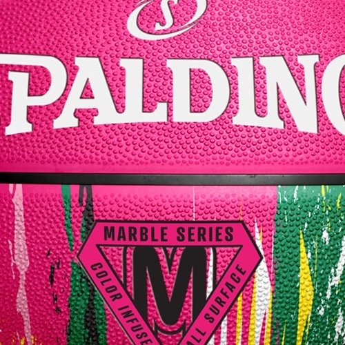 Ballons de basket Marble Rainbow Pink